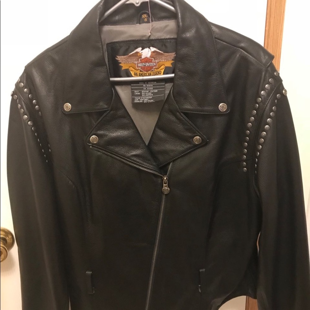 Ladies authentic leather Harley Jacket